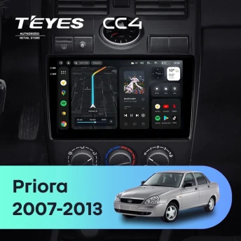 Штатная магнитола Teyes CC4 8/128 Lada Priora 1 (2007-2013) F2 (черная)