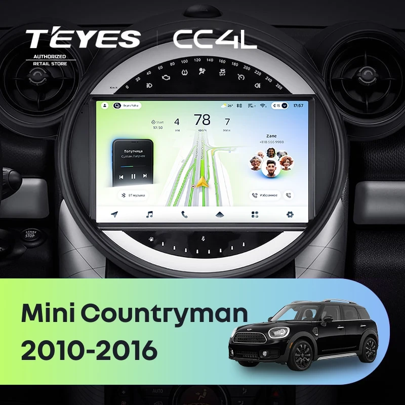 Штатная магнитола Teyes CC4L 4/64 Mini Countryman (R60) (2010-2016) F2