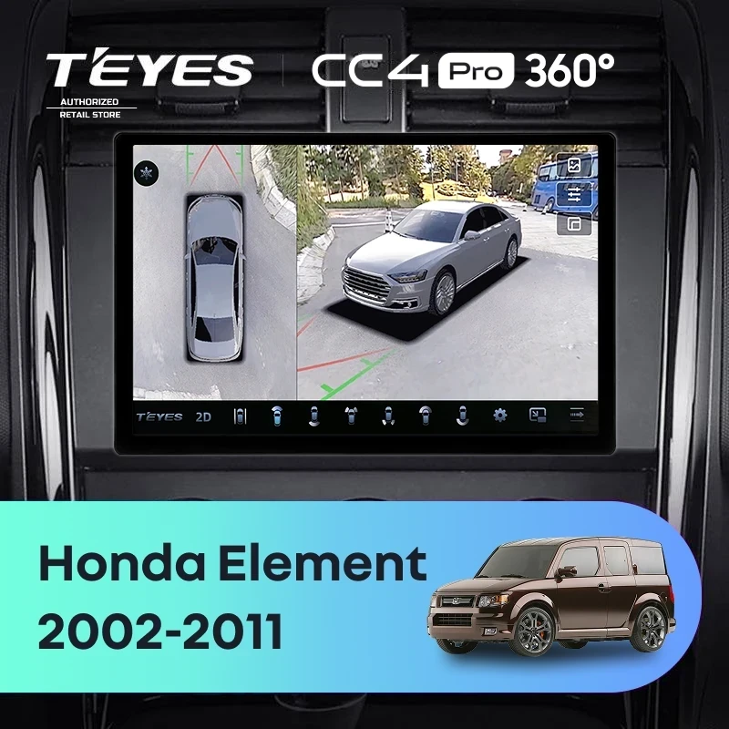 Штатная магнитола Teyes CC4 Pro 360 8/128 Honda Element YH (2002-2011) (13")