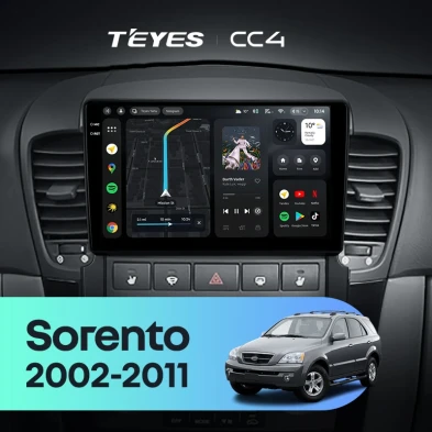 Штатная магнитола Teyes CC4 8/128 Kia Sorento BL (2002-2011)