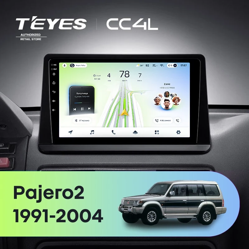 Штатная магнитола Teyes CC4L 4/64 Mitsubishi Pajero 2 (1991-2004)