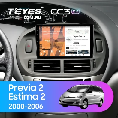 Штатная магнитола Teyes CC3 2K 4/64 Toyota Previa 2 (2000-2006)
