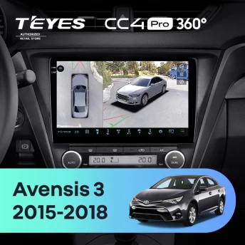 Штатная магнитола Teyes CC4 Pro 360 12/256 Toyota Avensis 3 (2015-2018) F2