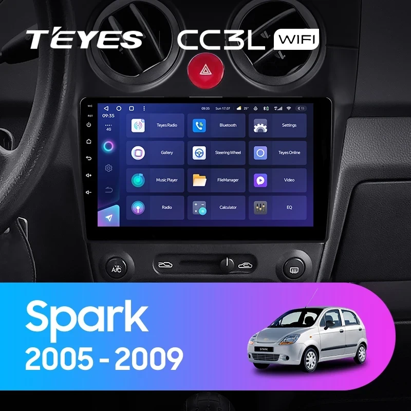 Штатная магнитола Teyes CC3L WiFi 2/32 Chevrolet Spark M200 (2005-2009)