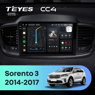 Штатная магнитола Teyes CC4 6/64 Kia Sorento 3 Prime (2014-2017) Тип-B