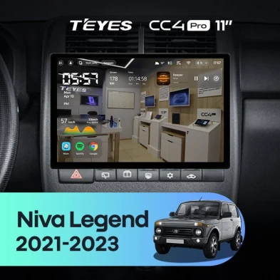 Штатная магнитола Teyes CC4 Pro 12/256 Lada Niva Legend (2021-2023) (11")