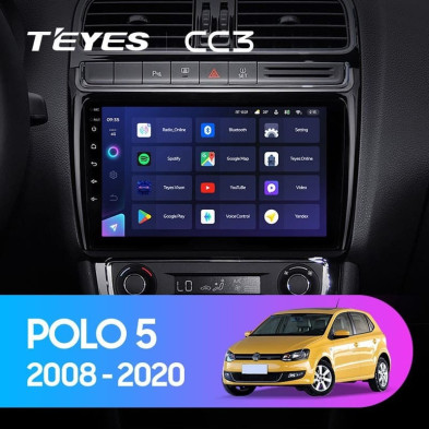 Штатная магнитола Teyes CC3 4/32 Volkswagen Polo 5 (2008-2020)
