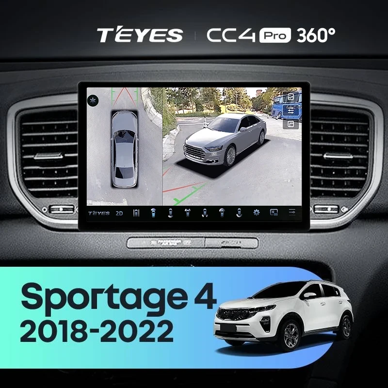 Штатная магнитола Teyes CC4 Pro 360 12/256 Kia Sportage 4 QL (2018-2022) Тип-B (11")
