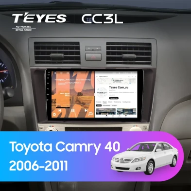 Штатная магнитола Teyes CC3L 4/64 Toyota Camry 6 XV 40 (2006-2011) F3 (черная)