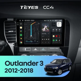 Штатная магнитола Teyes CC4 8/128 Mitsubishi Outlander 3 GF0W GG0W (2012-2018) Тип-B