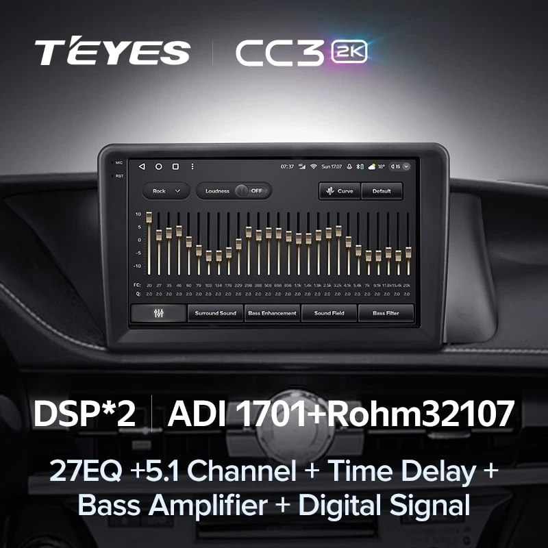 Штатная магнитола Teyes CC3 2K 6/128 Lexus ES ES200 ES250 ES300h ES350 XV60 VI (2012-2018) Тип-A
