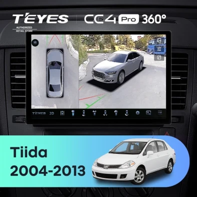 Штатная магнитола Teyes CC4 Pro 360 8/128 Nissan Tiida C11 (2004-2013) F1 (11")