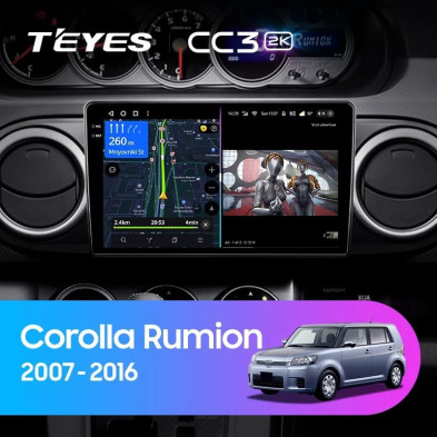 Штатная магнитола Teyes CC3 2K 6/128 Toyota Corolla Rumion E150 (2007-2016)