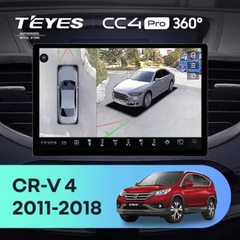 Штатная магнитола Teyes CC4 Pro 360 8/128 Honda CR-V 4 RM RE (2011-2018) Тип-B (11")
