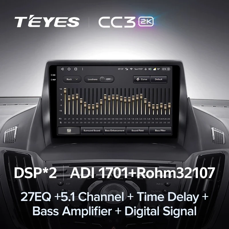 Штатная магнитола Teyes CC3 2K 6/128 Ford Escape 3 (2012-2019) Тип-A