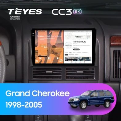 Штатная магнитола Teyes CC3 2K 4/64 Jeep Grand Cherokee 2 WJ (1998-2005)