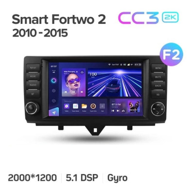 Штатная магнитола Teyes CC3 2K 360 6/128 Mercedes-Benz Smart Fortwo 2 (2010-2015) F2