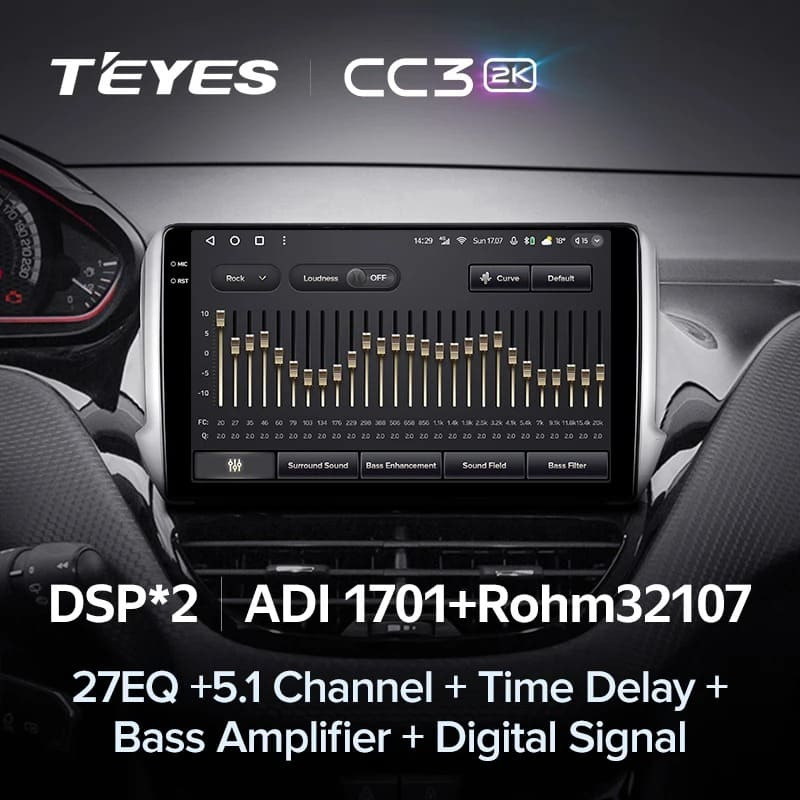Штатная магнитола Teyes CC3 2K 4/32 Peugeot 2008 (2013-2020)