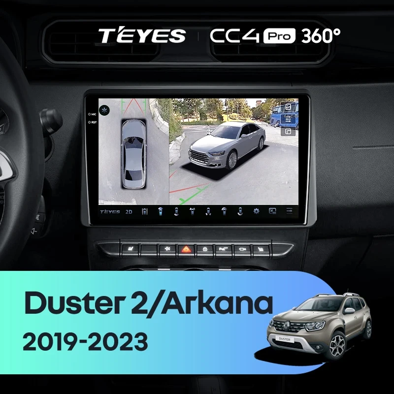 Штатная магнитола Teyes CC4 Pro 360 8/128 Renault Arkana (2019-2023) F2