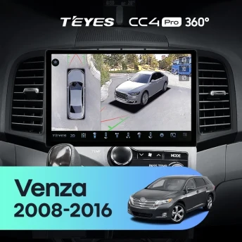 Штатная магнитола Teyes CC4 Pro 360 12/256 Toyota Venza (2008-2016) (11")