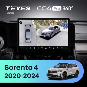 Штатная магнитола Teyes CC4 Pro 360 12/256 Kia Sorento 4 MQ4 (2020-2024) (13")