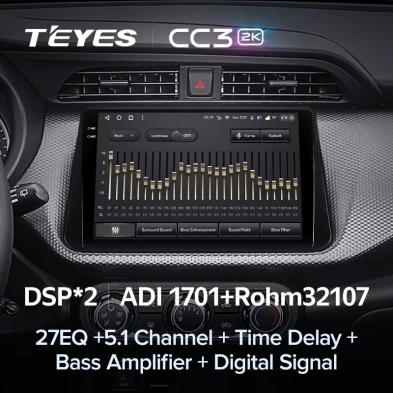 Штатная магнитола Teyes CC3 2K 360 6/128 Nissan Kicks P15 (2017-2021)