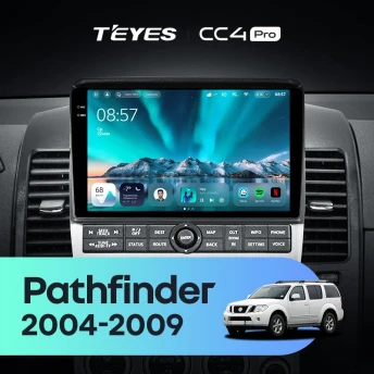 Штатная магнитола Teyes CC4 Pro 8/128 Nissan Pathfinder R51 (2004-2009) F2