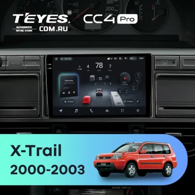 Штатная магнитола Teyes CC4 Pro 12/256 Nissan X-Trail 1 T30 (2000-2003)