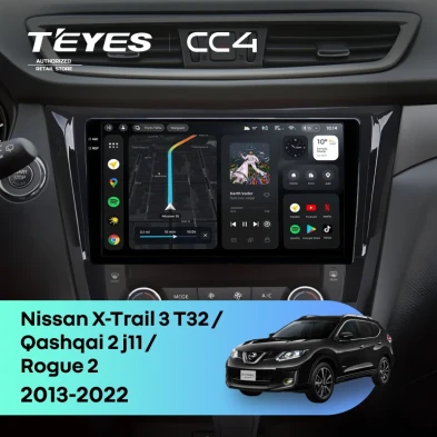 Штатная магнитола Teyes CC4 6/64 Nissan Qashqai 2 J11 (2013-2022) F3 Тип-AB