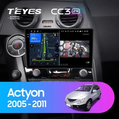 Штатная магнитола Teyes CC3 2K 4/32 SsangYong Actyon C100 (2005-2011)