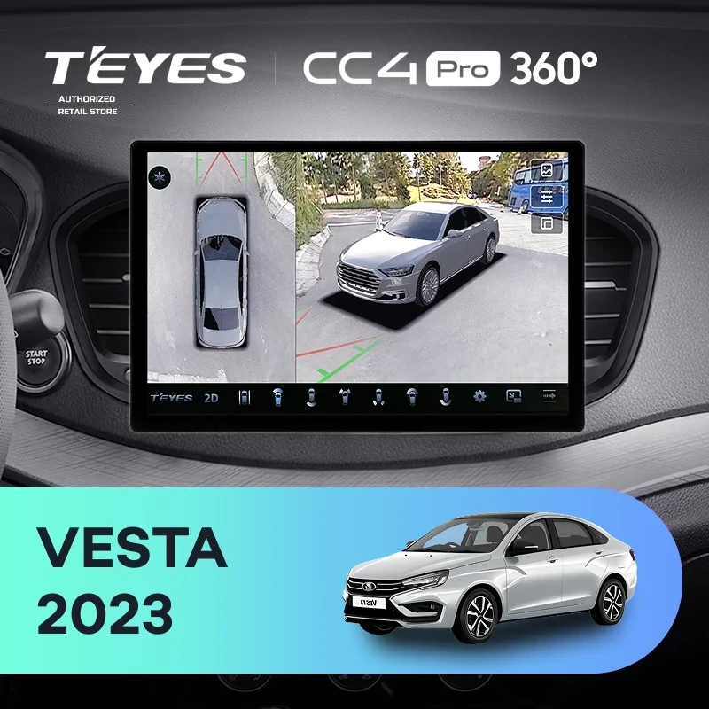 Штатная магнитола Teyes CC4 Pro 360 12/256 Lada Vesta (2023-2026) F2 Тип-B (11")
