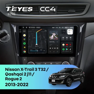Штатная магнитола Teyes CC4 6/64 Nissan Qashqai 2 J11 (2013-2022) F3 Тип-C