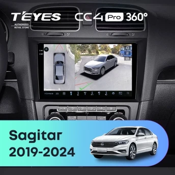 Штатная магнитола Teyes CC4 Pro 360 8/128 Volkswagen Sagitar (2019-2024)