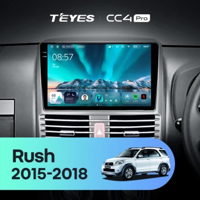 Штатная магнитола Teyes CC4 Pro 8/128 Toyota Rush (2015-2018) Правый руль