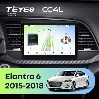 Штатная магнитола Teyes CC4L 6/64 Hyundai Elantra 6 (2015-2018) Тип-B
