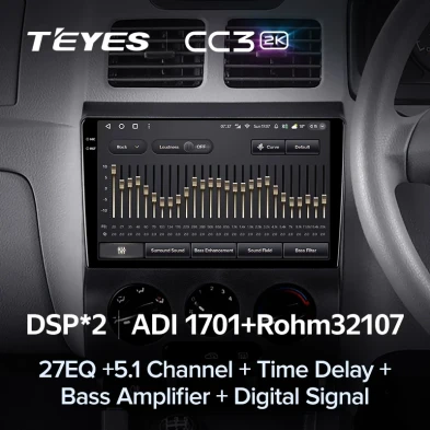 Штатная магнитола Teyes CC3 2K 360 6/128 Kia Rio 1 (2002-2005)