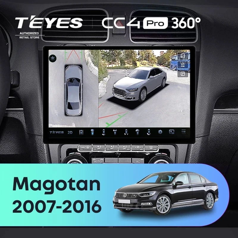 Штатная магнитола Teyes CC4 Pro 360 8/128 Volkswagen Magotan (2007-2016) (11")