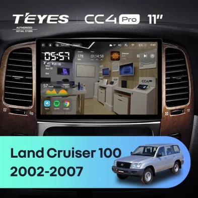 Штатная магнитола Teyes CC4 Pro 12/256 Toyota Land Cruiser LC 100 / LC 105 (2002-2007) Тип-A (11")