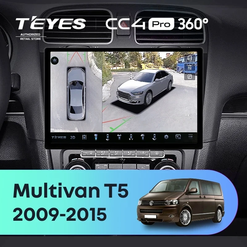 Штатная магнитола Teyes CC4 Pro 360 8/128 Volkswagen Multivan T5 (2009-2015) (11")