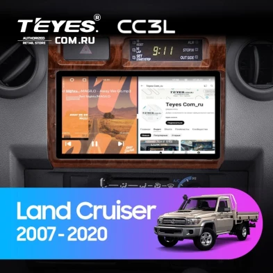 Штатная магнитола Teyes CC3L 4/64 Toyota Land Cruiser 70 Series LC 79 (2007-2020) (Дерево)