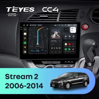 Штатная магнитола Teyes CC4 6/64 Honda Stream 2 (2006-2014) правый руль