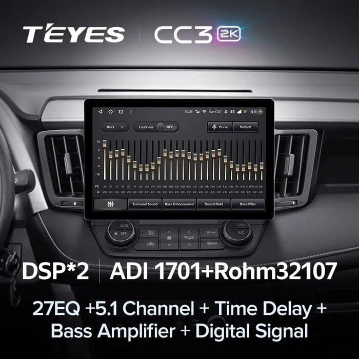 Штатная магнитола Teyes CC3 2K 4/32 Toyota RAV4 4 XA40 5 XA50 (2012-2018) (11")