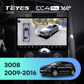 Штатная магнитола Teyes CC4 Pro 360 8/128 Peugeot 3008 1 (2009-2016) F2 (11")
