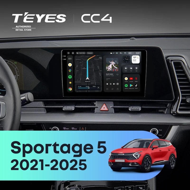 Штатная магнитола Teyes CC4 8/128 Kia Sportage 5 (2021-2026) F1