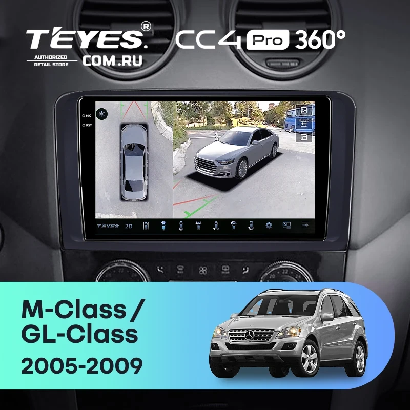 Штатная магнитола Teyes CC4 Pro 360 8/128 Mercedes-Benz GL-Class (2005-2009) F3 (Матовая)
