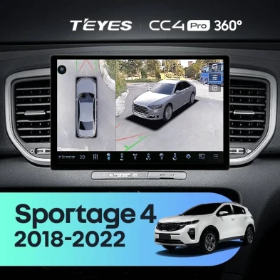 Штатная магнитола Teyes CC4 Pro 360 12/256 Kia Sportage 4 QL (2018-2022) Тип-A (13")