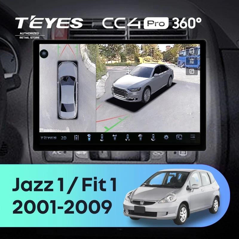 Штатная магнитола Teyes CC4 Pro 360 8/128 Honda Fit 1 (2001-2009) (11")