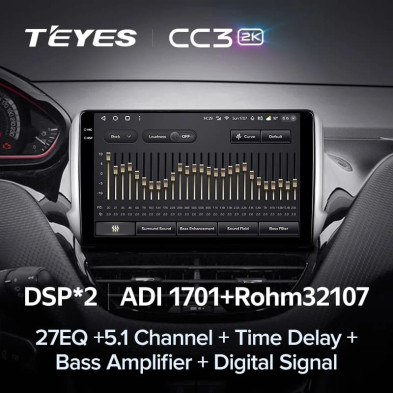 Штатная магнитола Teyes CC3 2K 4/64 Peugeot 208 (2013-2020)