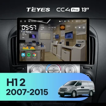 Штатная магнитола Teyes CC4 Pro 12/256 Hyundai H1 TQ (2007-2015) F3 (13")