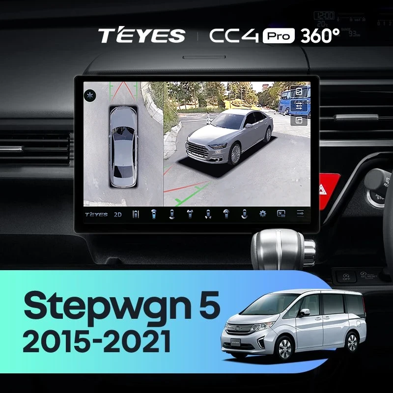 Штатная магнитола Teyes CC4 Pro 360 12/256 Honda Stepwgn 5 (2015-2021) Правый руль (11")